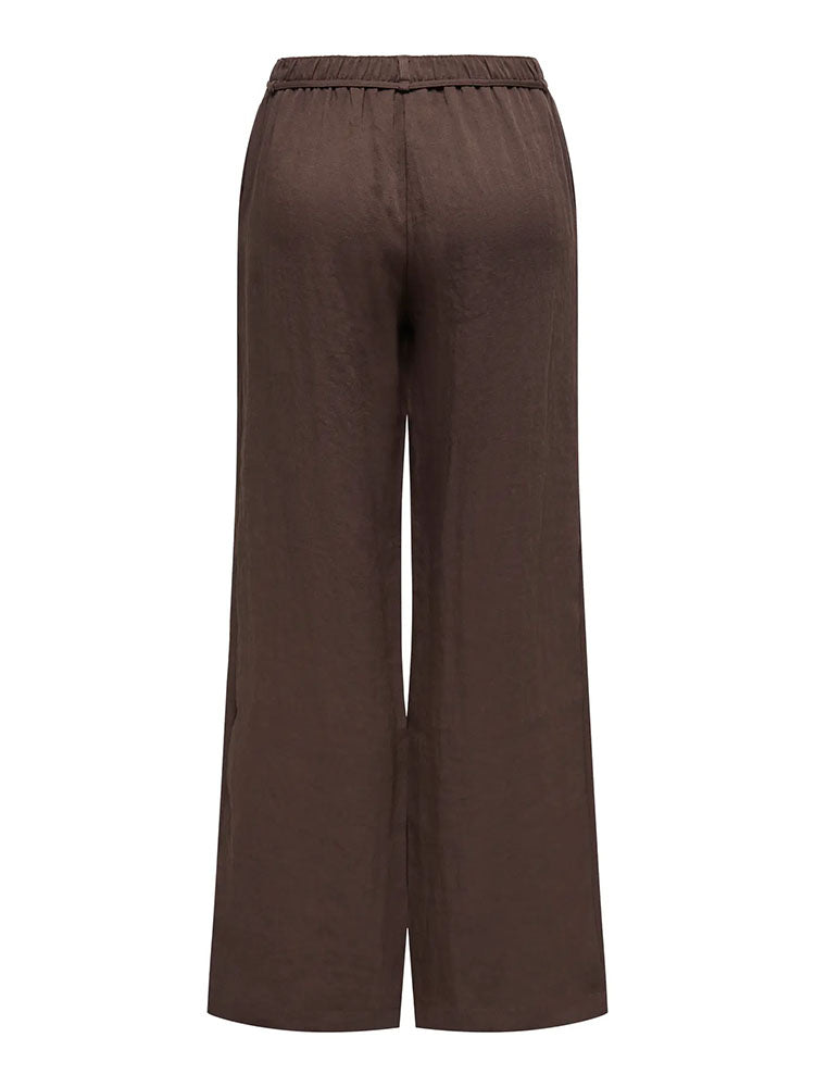 Jdyfinn Mid Waist Wide Trousers-Chocolate