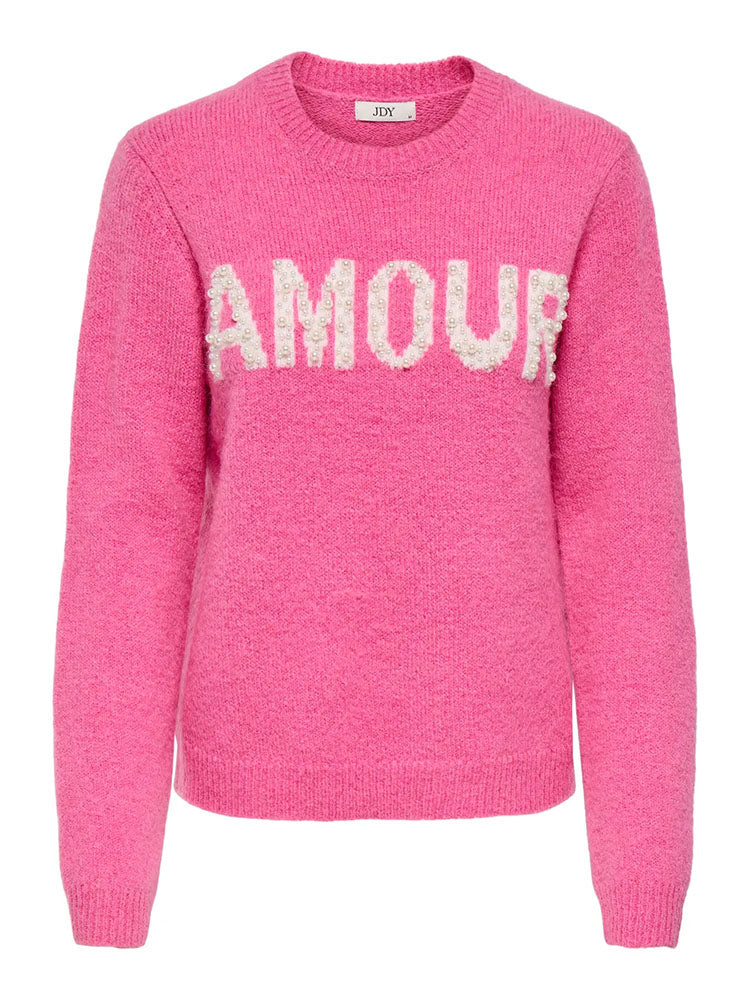 Jdyamour Pearl Knit Sweater-Pink