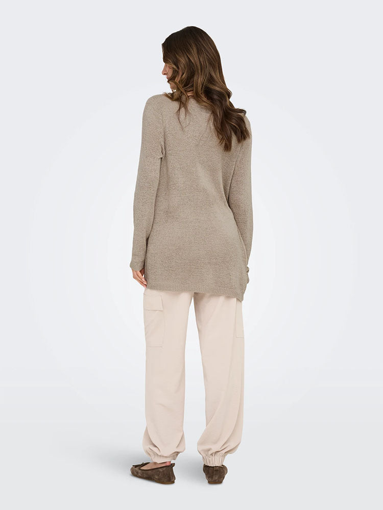 Onlsunny Knitted Cardigan-Beige