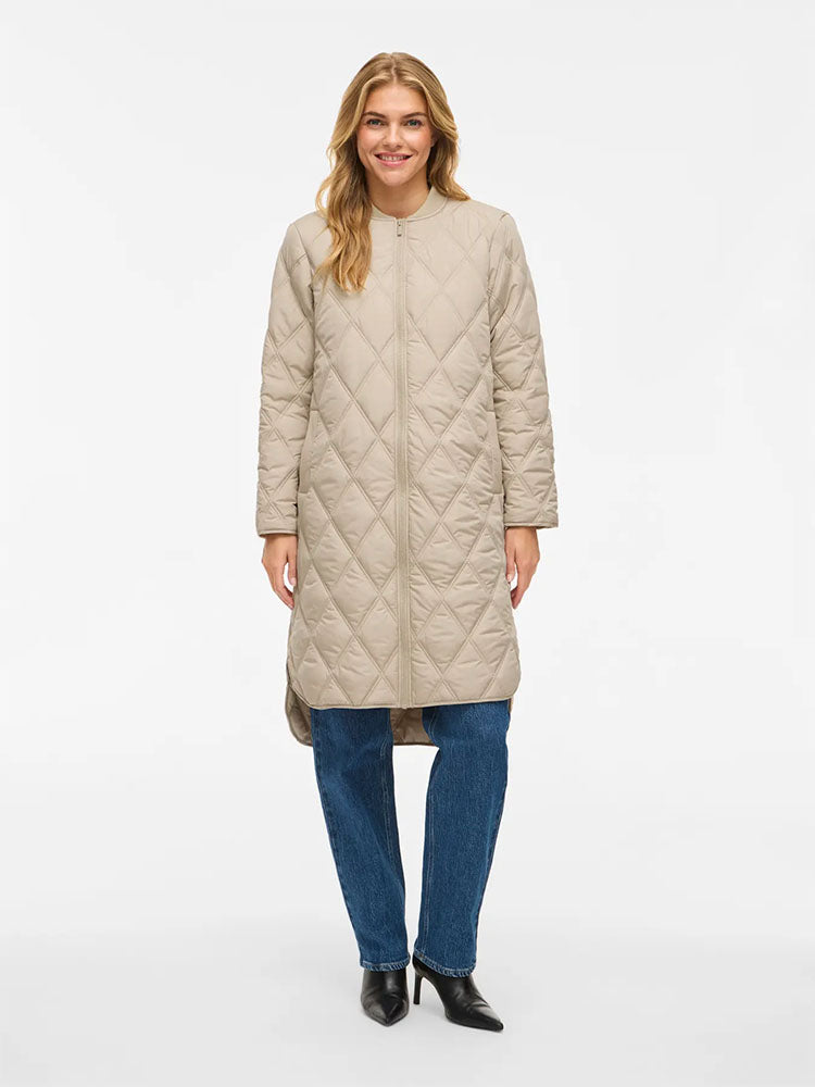 Viquila Quilted Coat-Cream