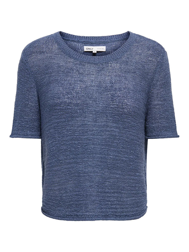 Onlsunny Short Sleeve Knit Top-Ultramarine