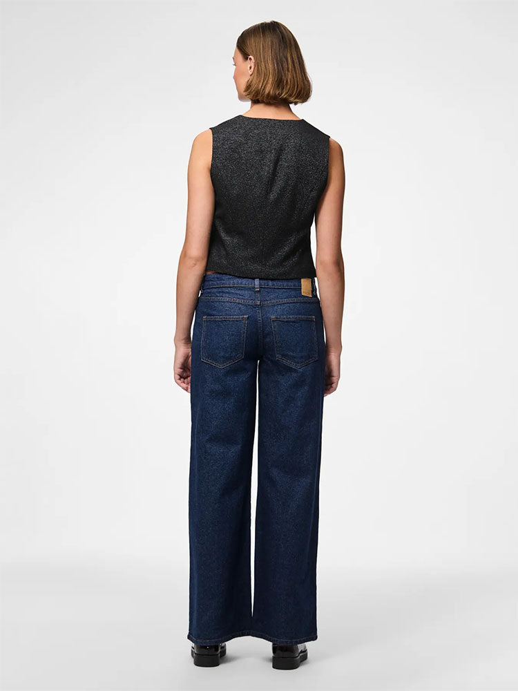 Pcbosella Glitter Black Waistcoat