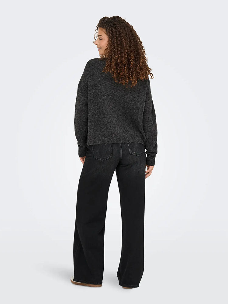 Onlrenata Star Knit Sweater-Grey