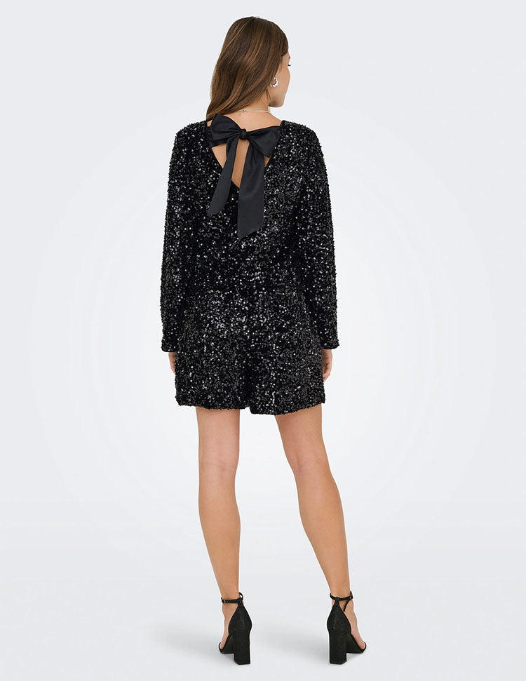 Onlconfidence Sequin Shorts-Black