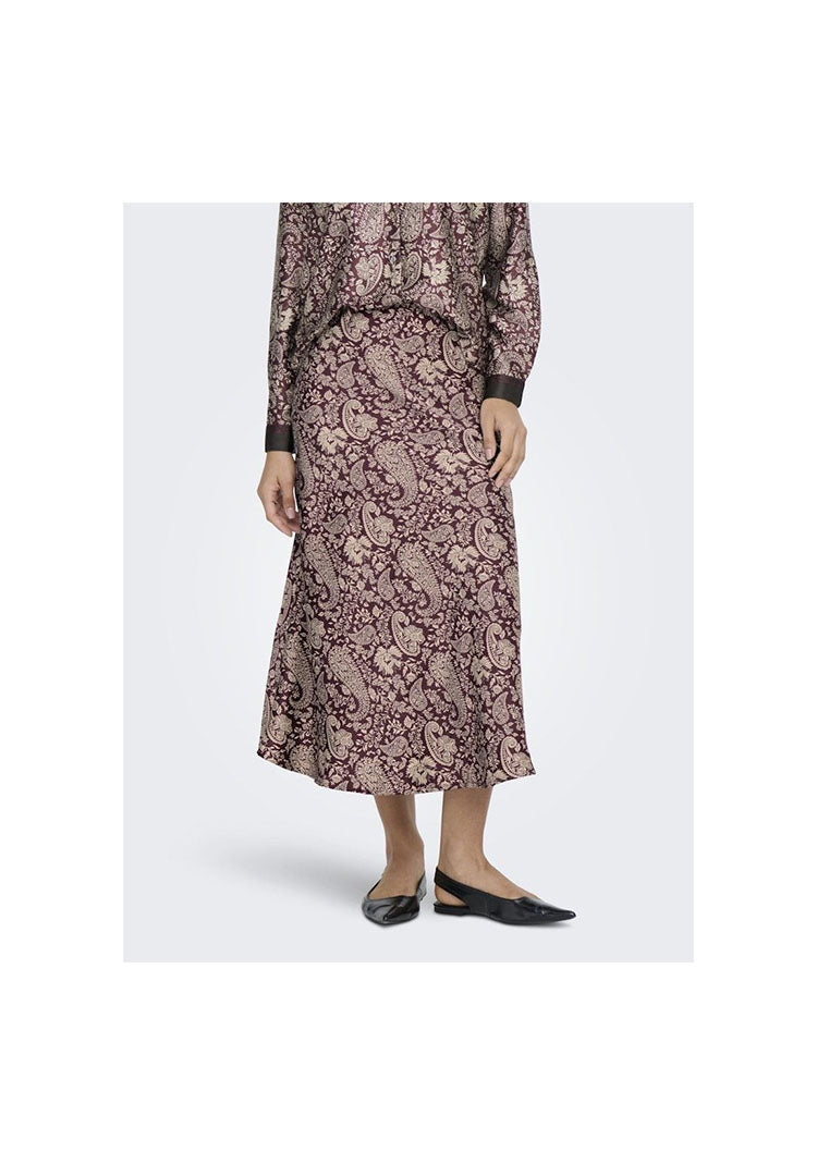 Onljane Long Skirt-Fig Paisley