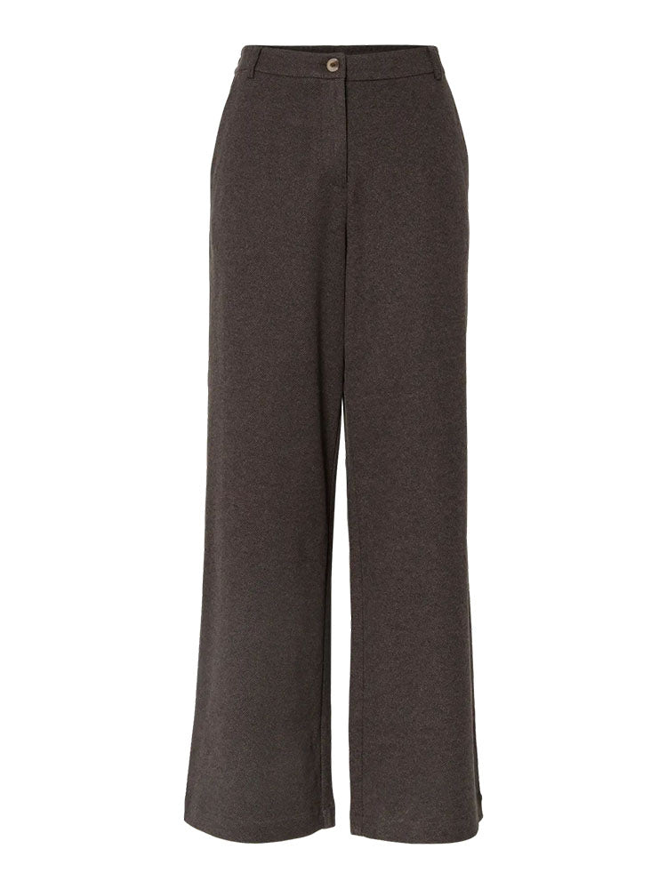 Pcmamilla High Waist Wide Trousers-Hot Fudge