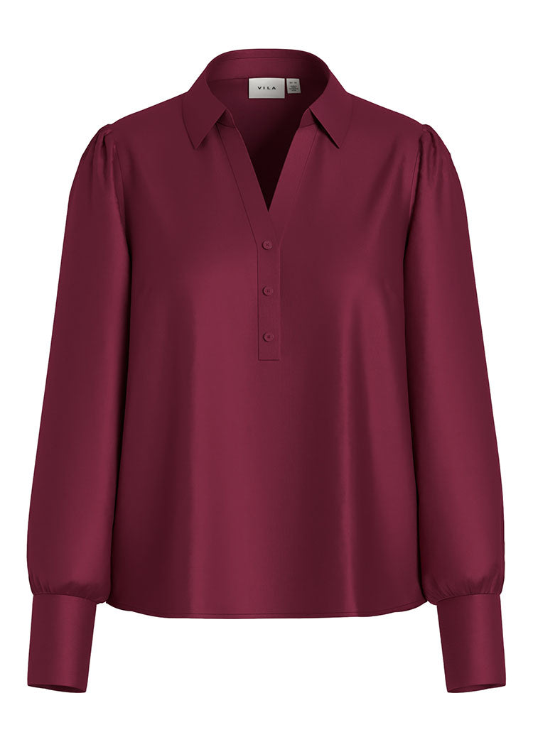 Vienna Ravenna Top-Dark Pink