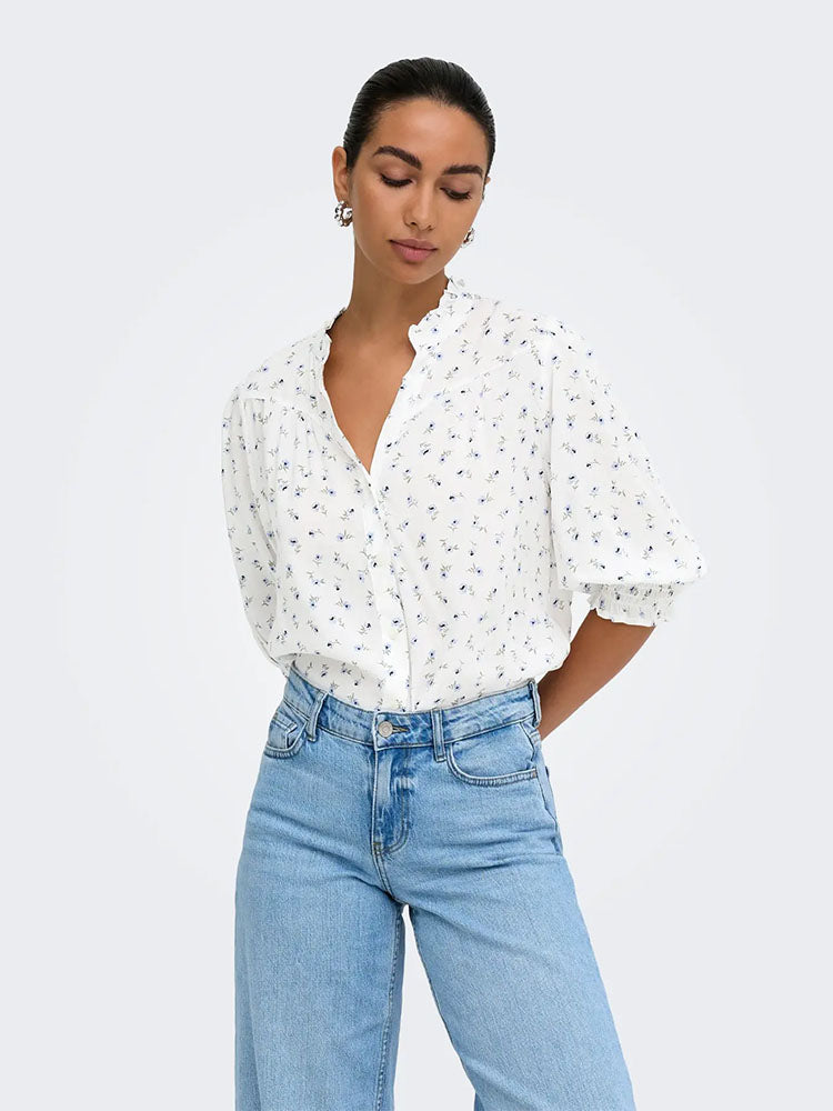 Onlraya Shirt-Blue Flower