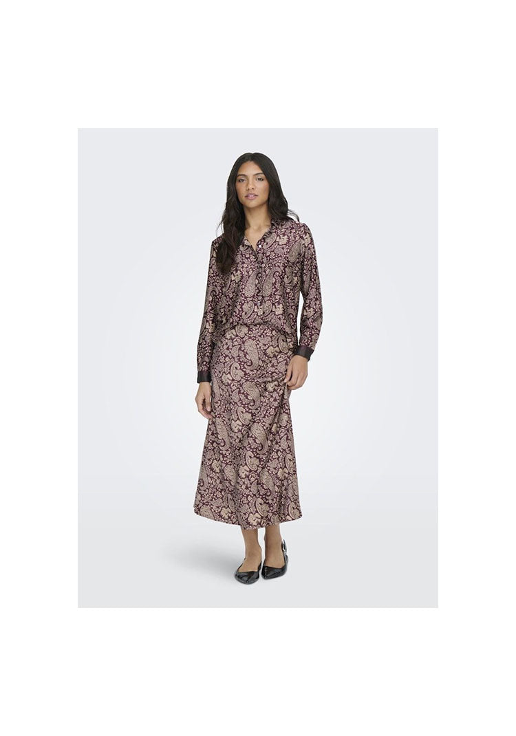 Onljane Long Skirt-Fig Paisley