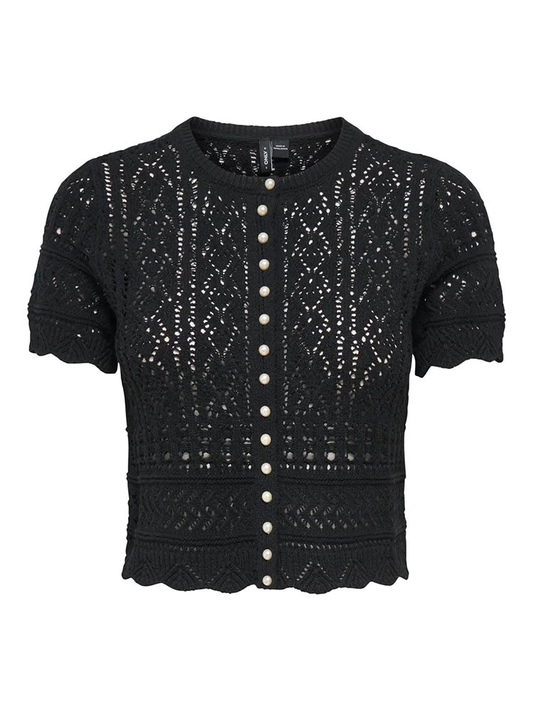 Onlelke Pearl Cardigan-Black