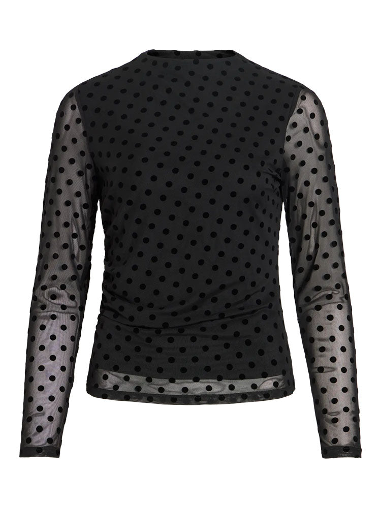 Virikke Funnel Black Mesh Black Polka Dots