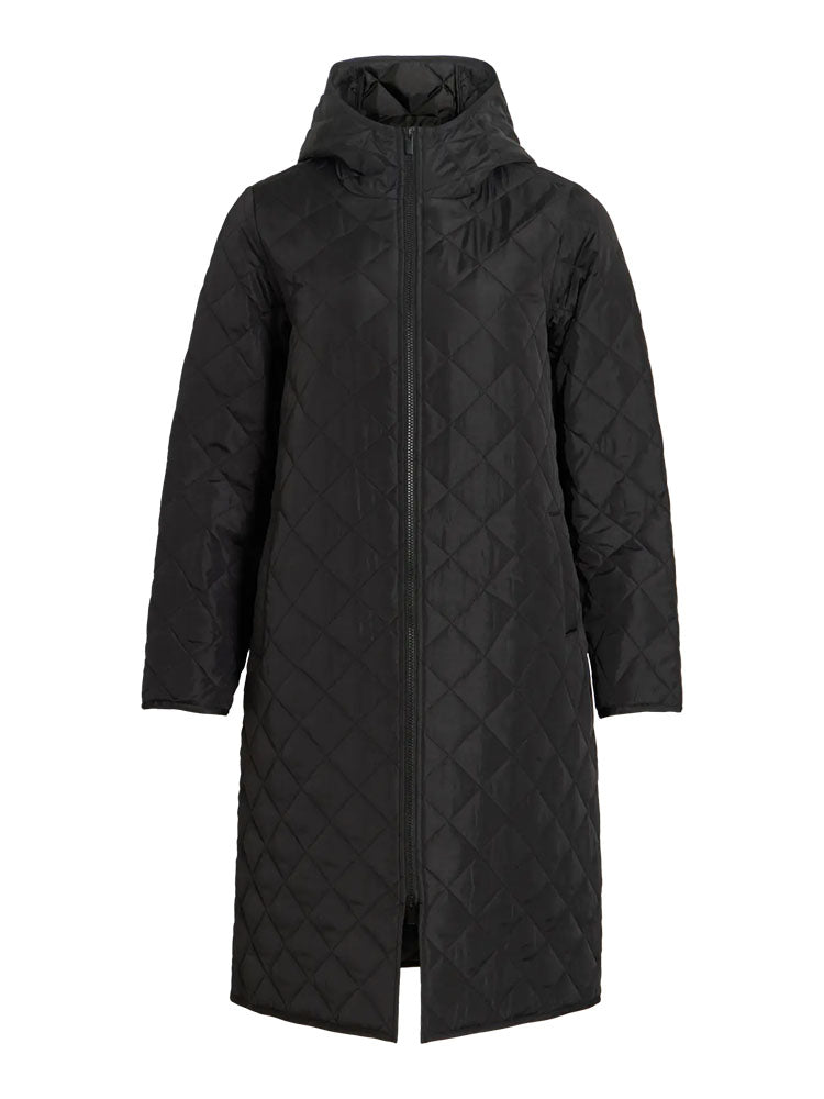 Vitate Hooded Coat-Black