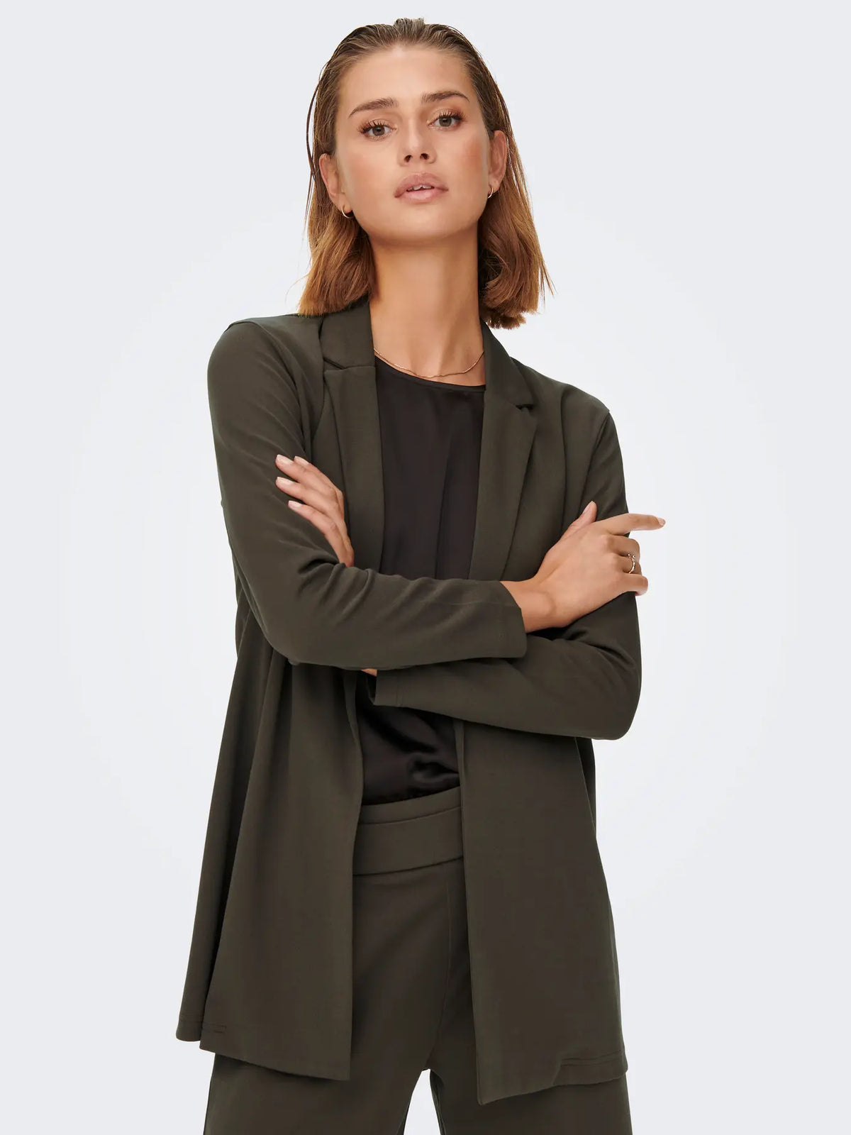Jdygeggo Long Sleeve Blazer-Chocolate Brown