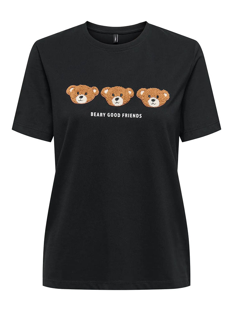 Onlteresa Teddy T-Shirt-Black