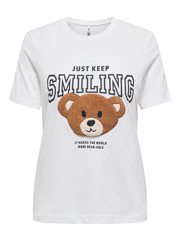 Onlteresa Teddy T-Shirt-White