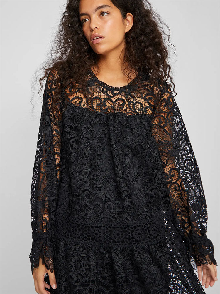 Visevilla Lace Dress-Black