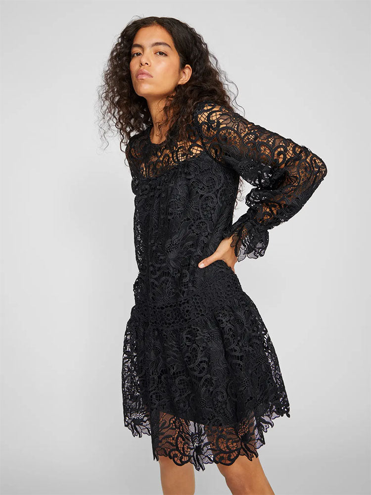 Visevilla Lace Dress-Black