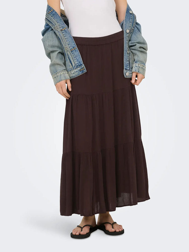 Onlmikka Long Maxi Skirt-Coffee