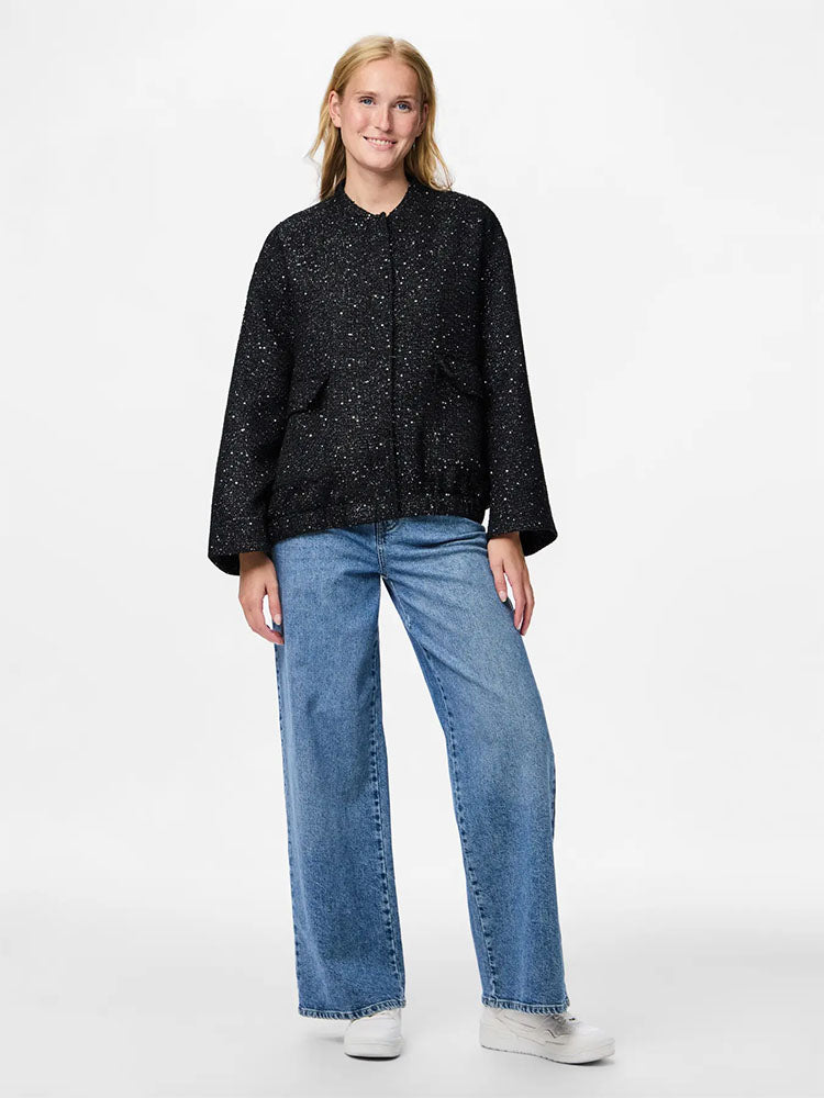 Pcminna Sequin Bomber Jacket