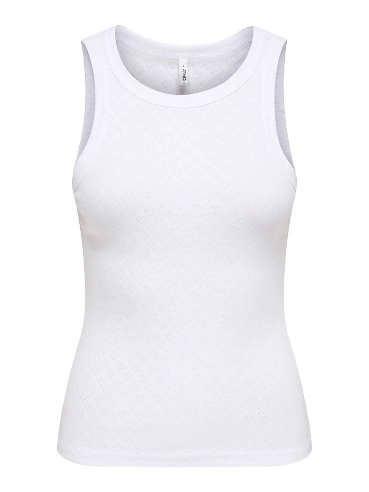 Onlmadison Tank Top-White