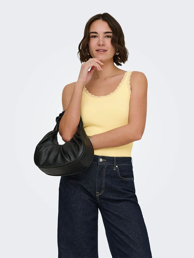 Onlsara Sharai Lace Trim Tank Top-Yellow