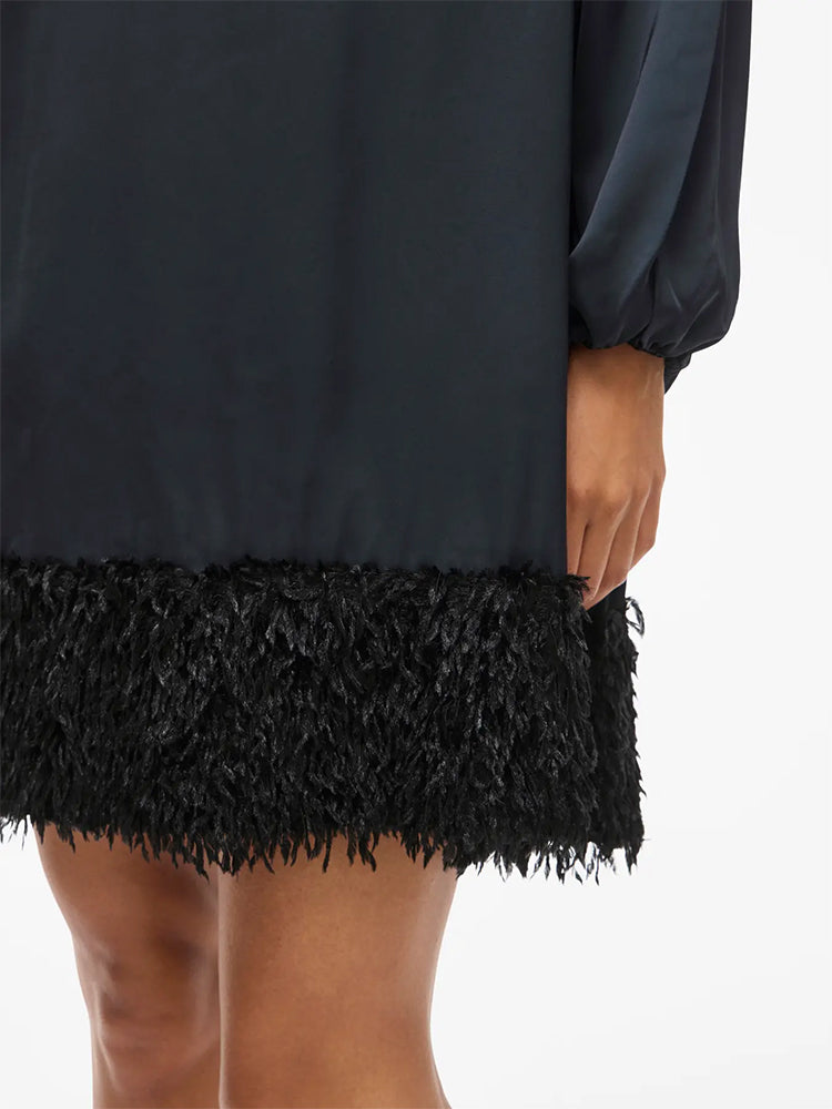 Viveer Short Dress-Black Beauty