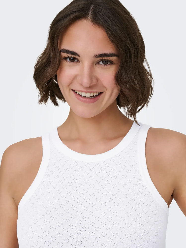 Onlmadison Tank Top-White
