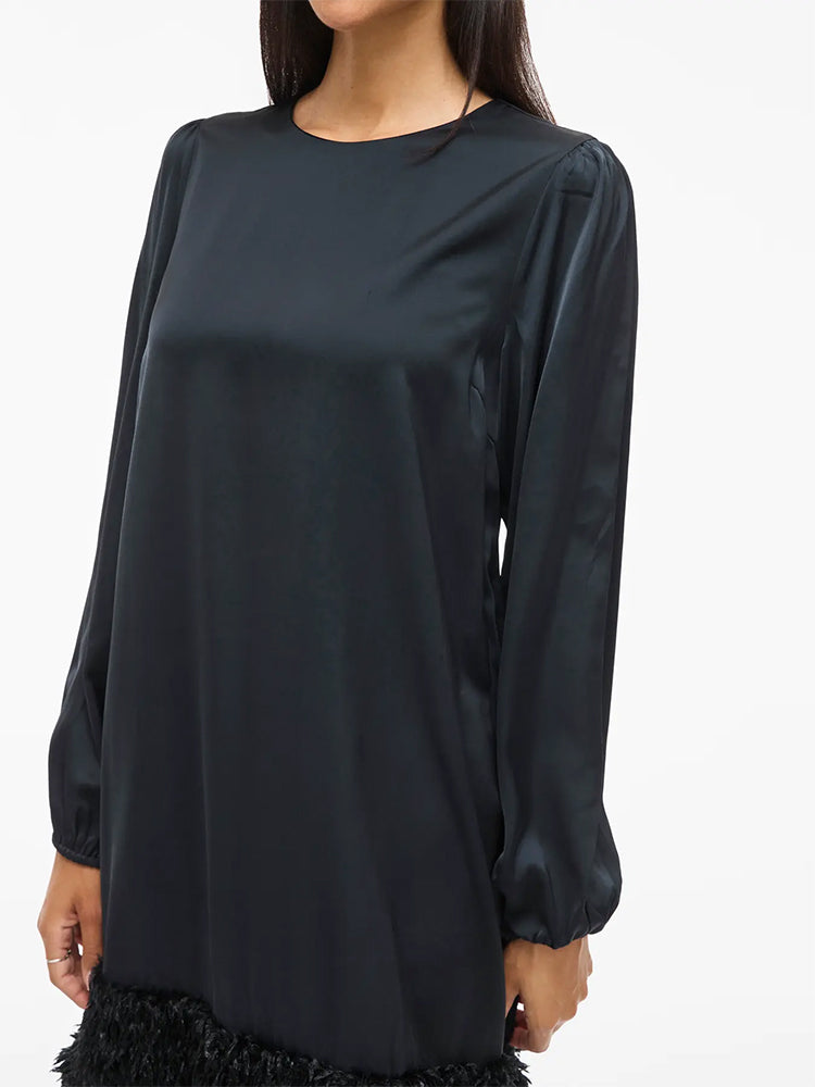 Viveer Short Dress-Black Beauty