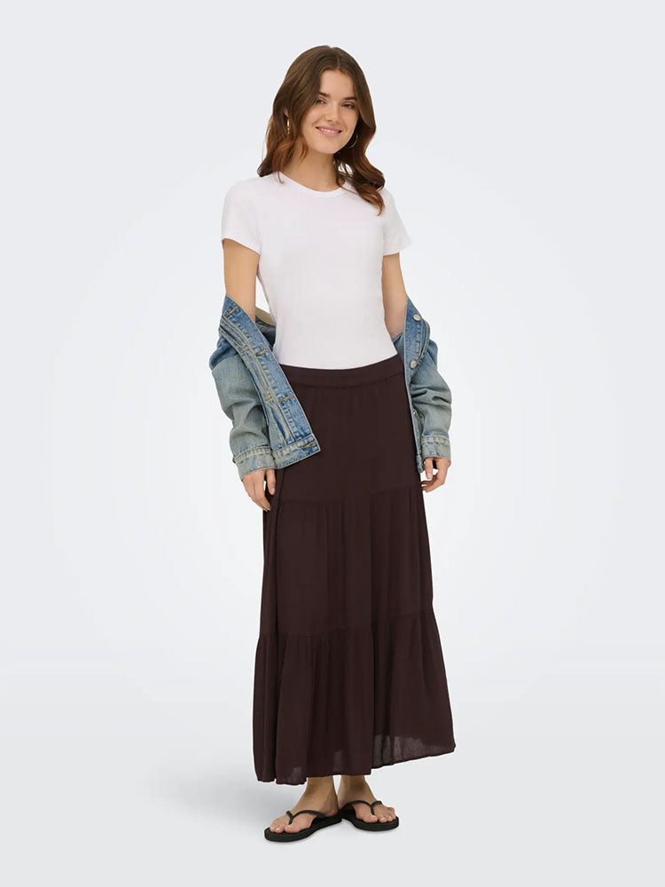 Onlmikka Long Maxi Skirt-Coffee