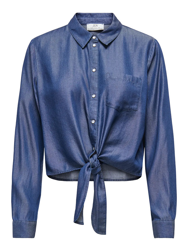 Jdyjasper Knot Shirt-Dark Blue Denim