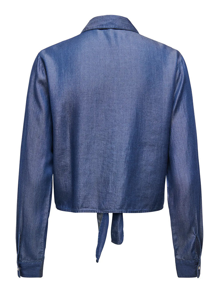 Jdyjasper Knot Shirt-Dark Blue Denim