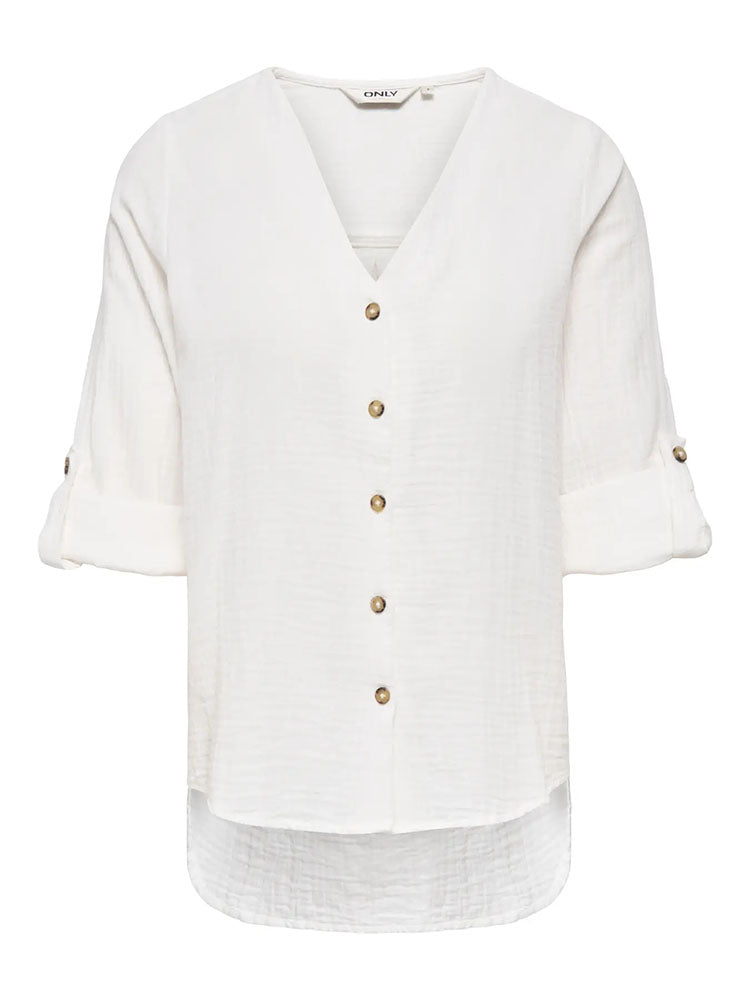 Onlthyra V-Neck Shirt-Off White