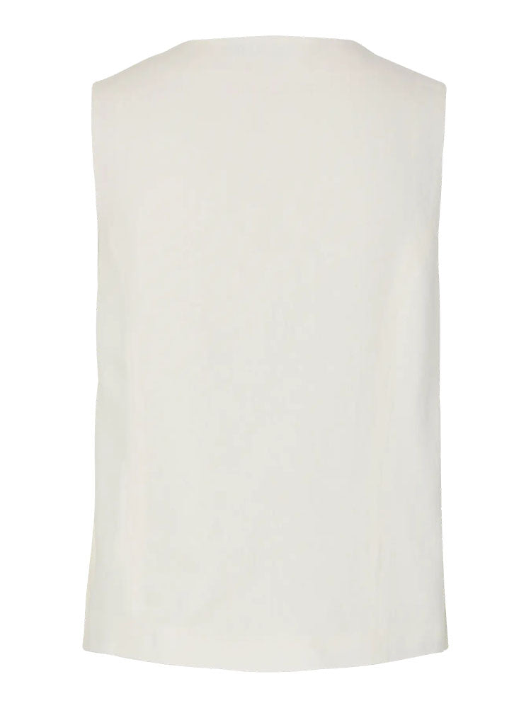 Pcawace Linen Waistcoat-Cream