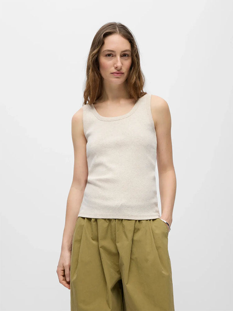 Objmoli Tank Top-Beige