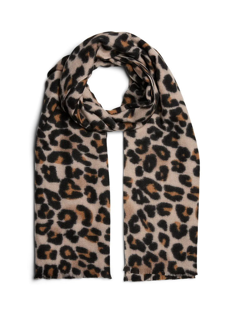 Pcjorna Long Leopard Print Scarf