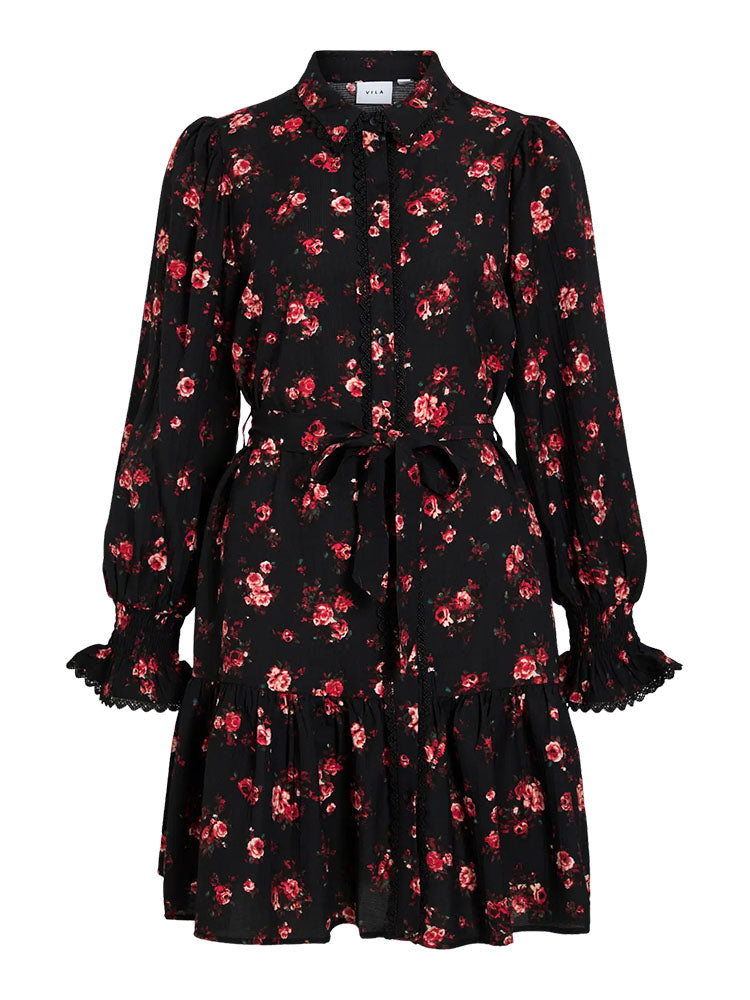 Viclo Rose Shirt Dress