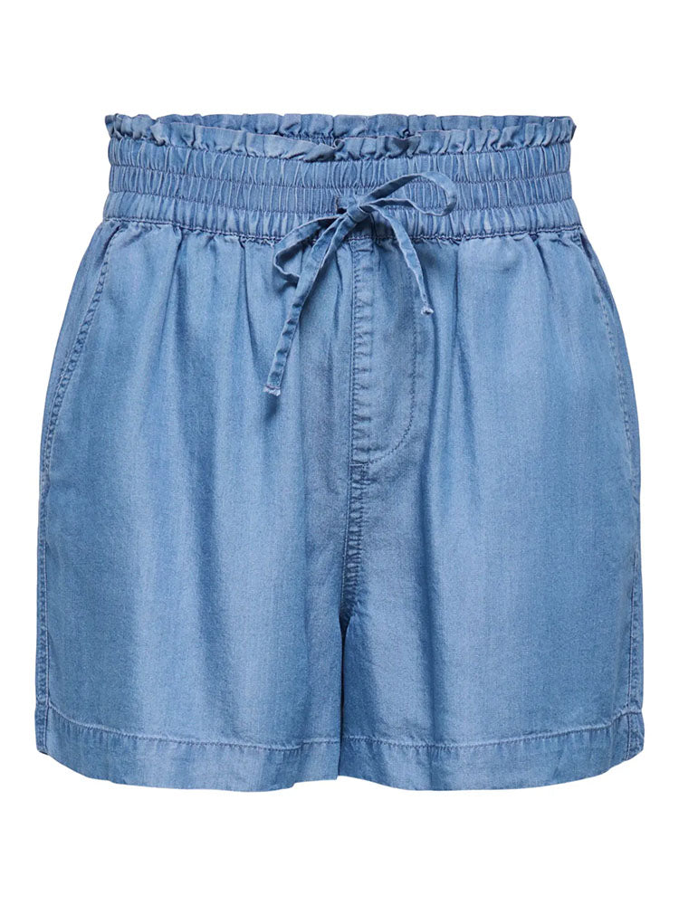 Onlcharis Pull Up Shorts-Medium Blue Denim