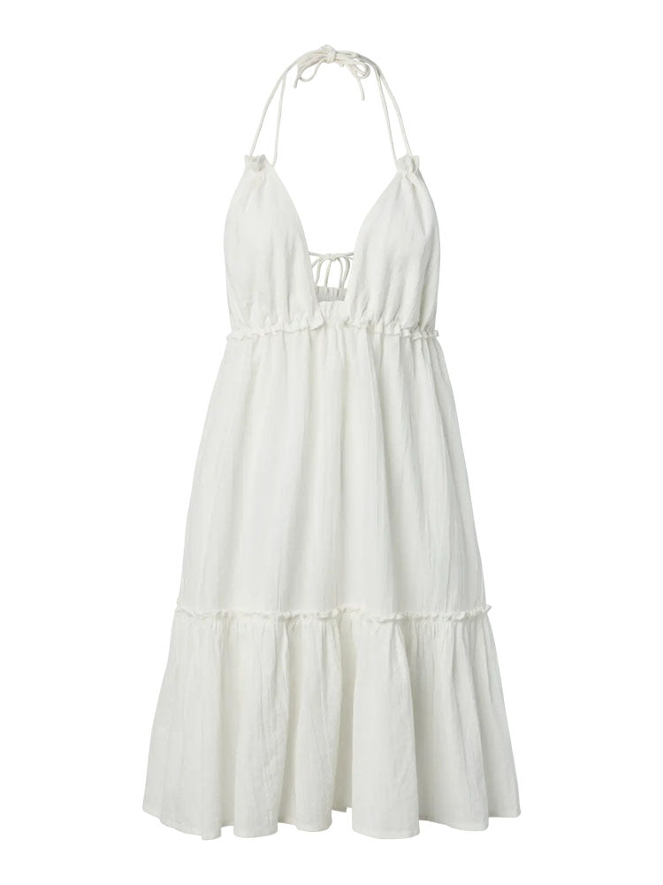 Pckiana Dress-White