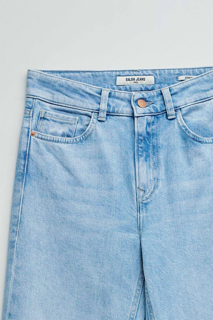 Salsa True Straight Jeans-Light Blue Denim
