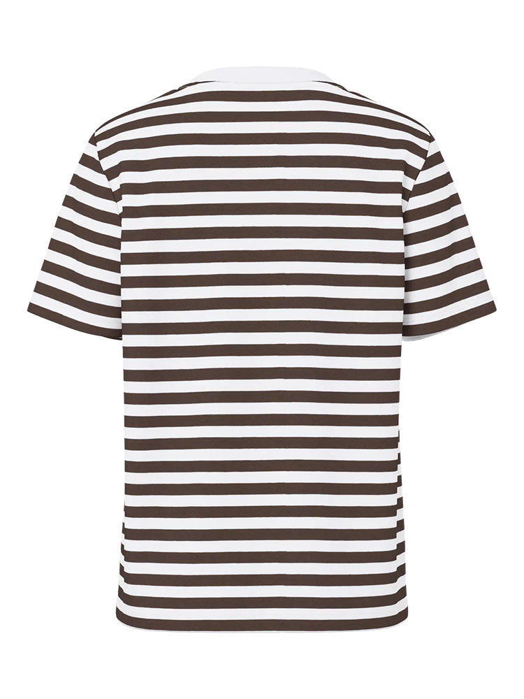 Pcria T-Shirt-Brown/ White Stripe