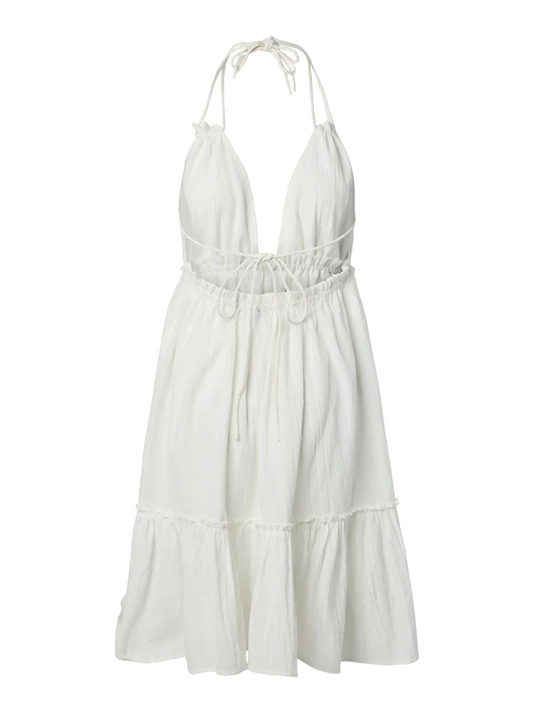 Pckiana Dress-White