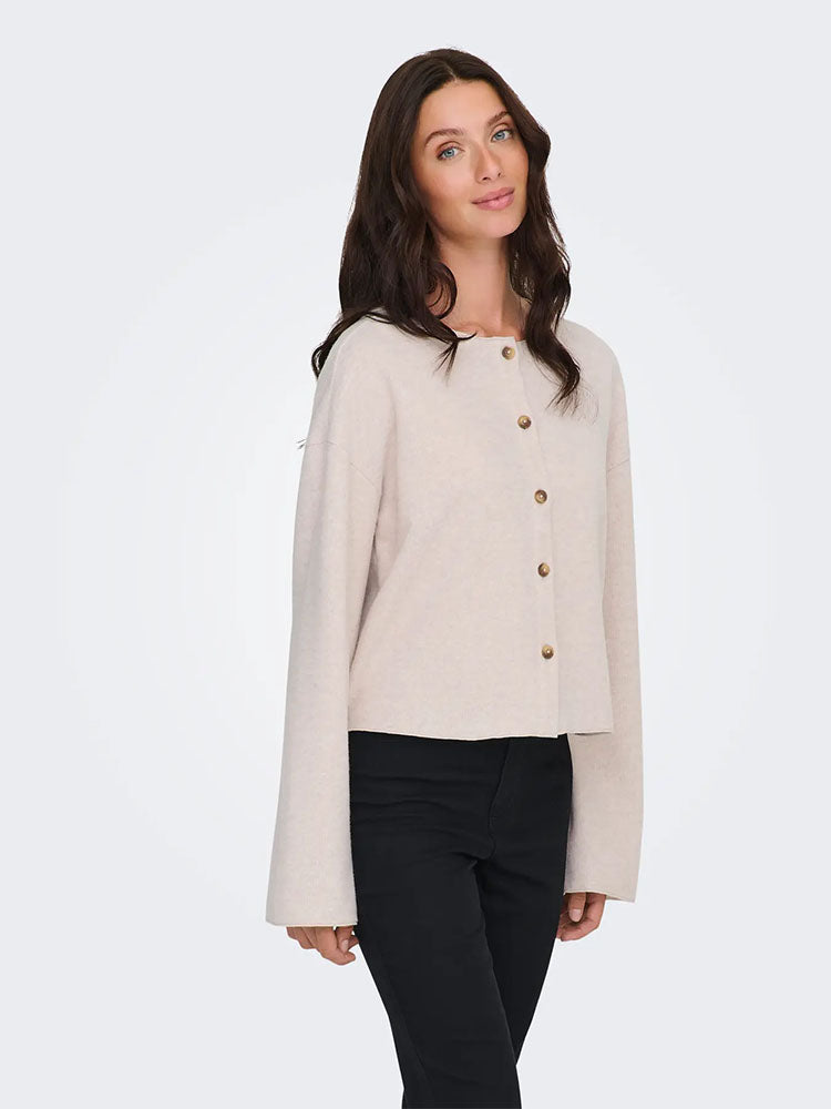 Onlmatty Loose Cardigan-Light Beige