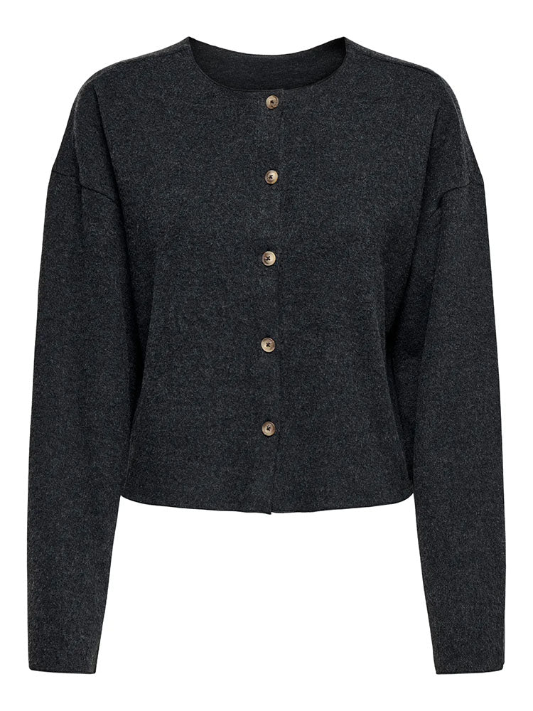 Onlmatty Loose Cardigan-Dark Grey