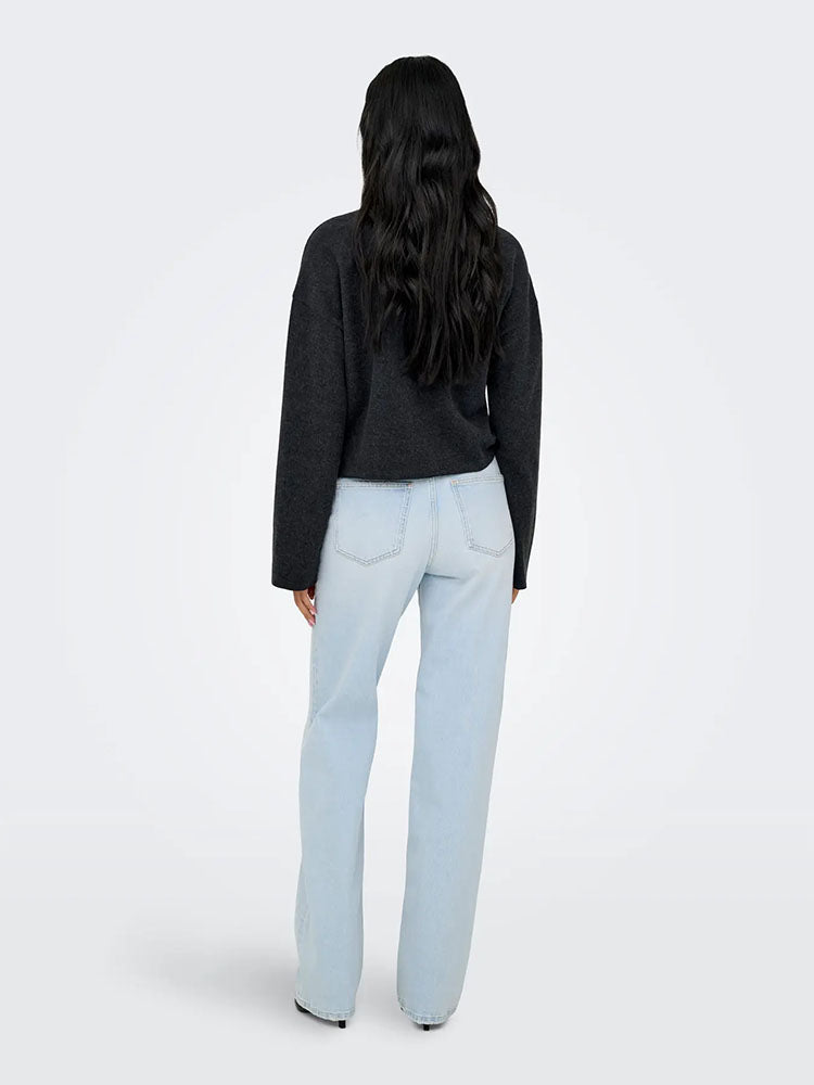 Onlmatty Loose Cardigan-Dark Grey