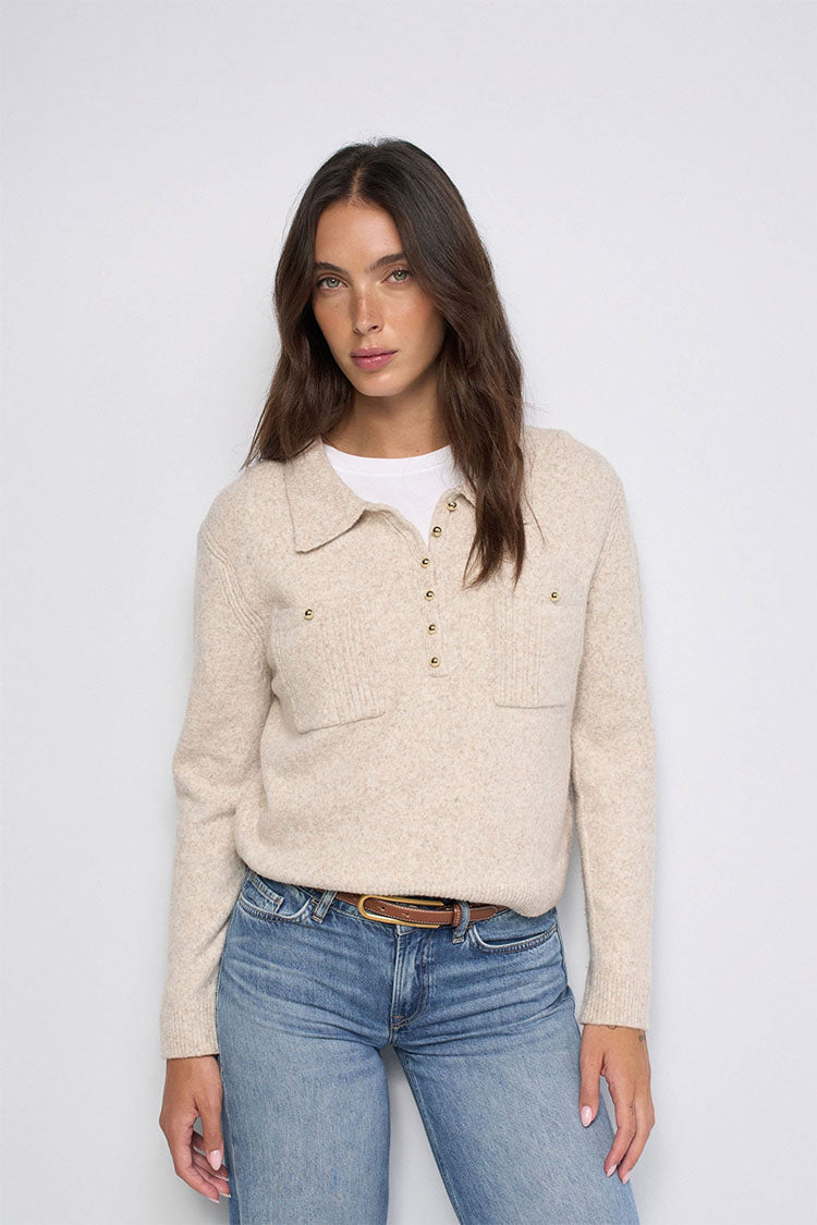 Salsa Wool Blend Knit Collar Sweater