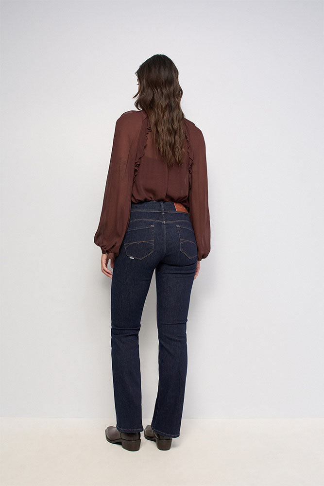 Secret Push In Bootcut Perfect Shape Jeans- Dark Blue Denim