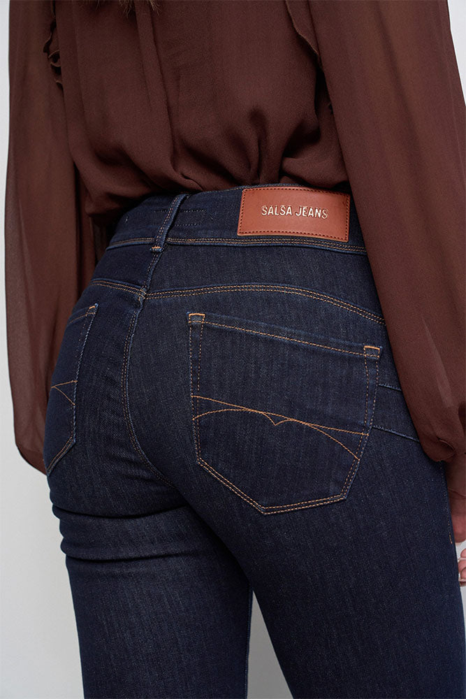 Secret Push In Bootcut Perfect Shape Jeans- Dark Blue Denim