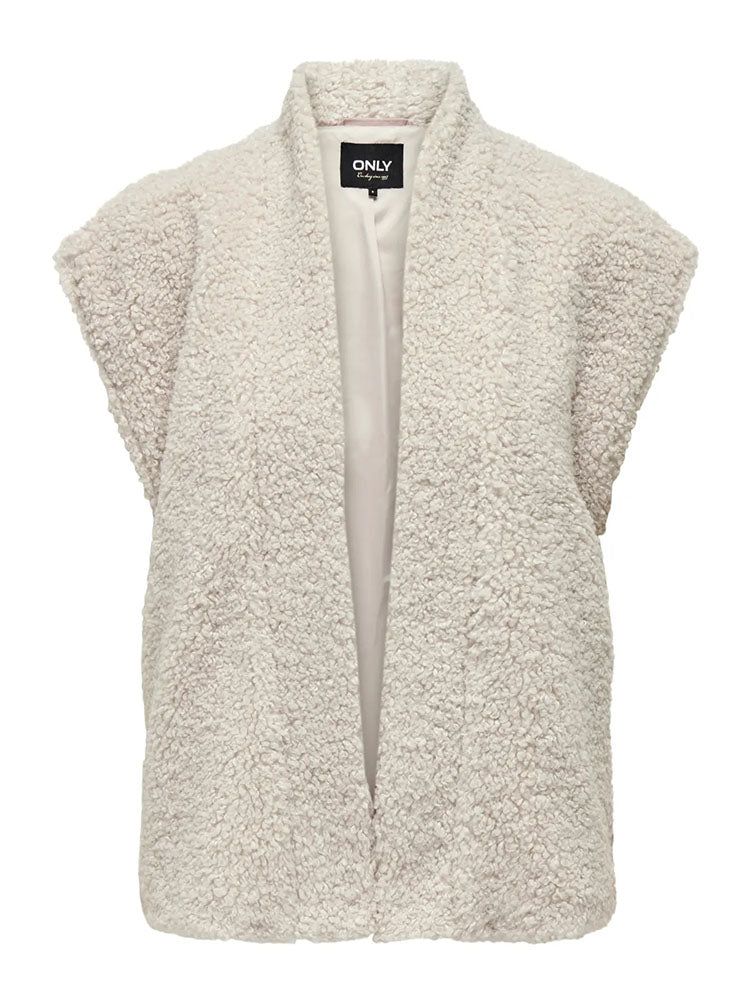 Onlnaya Teddy Waistcoat-Cream