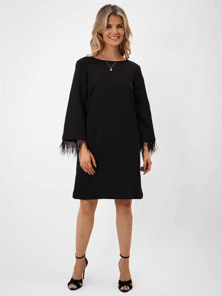 Kate &amp; Pippa Dakota Mini Shift Dress In Black