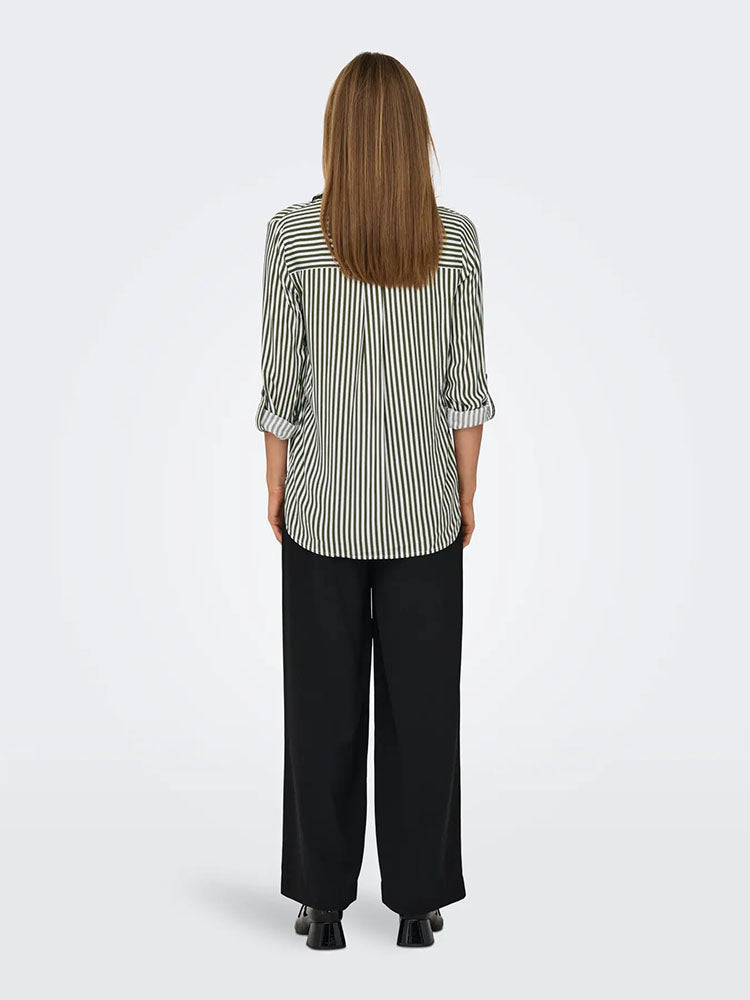 Onlyasmin Shirt-Grape/White Stripe